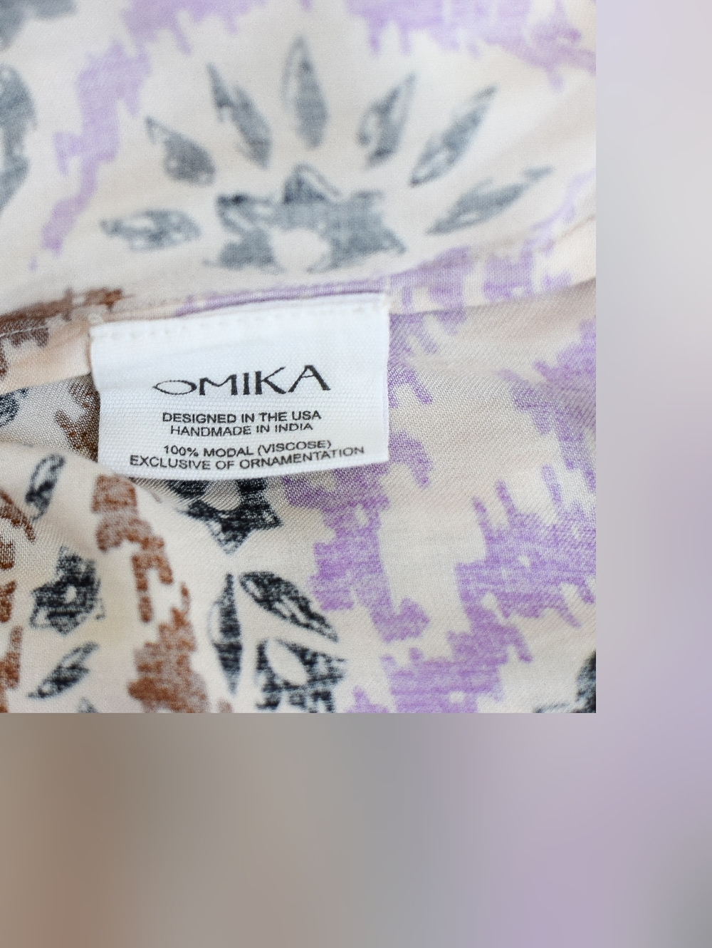 NWT Omika Monroe Midi Dress Lucia Lavender Floral Tie Back Pockets Size M Boho - Picture 13 of 15